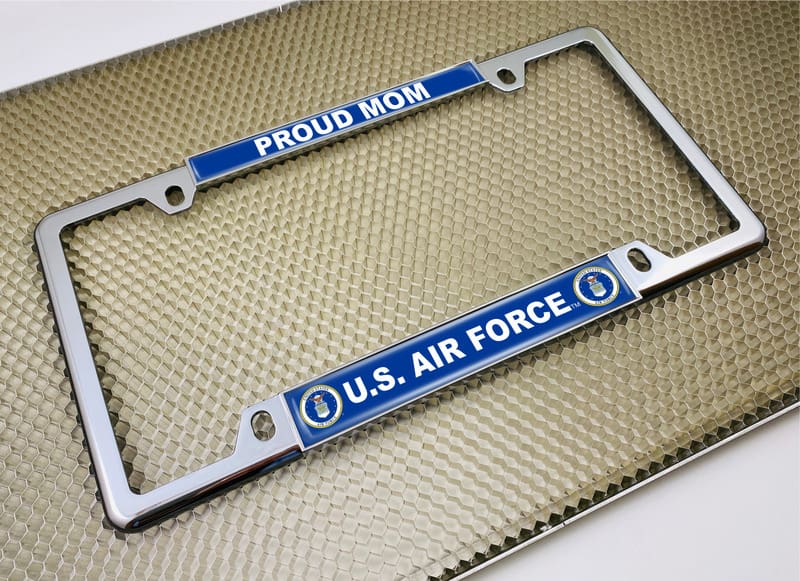 USAF - U.S. Air Force Proud Mom - Car Metal License Plate Frame